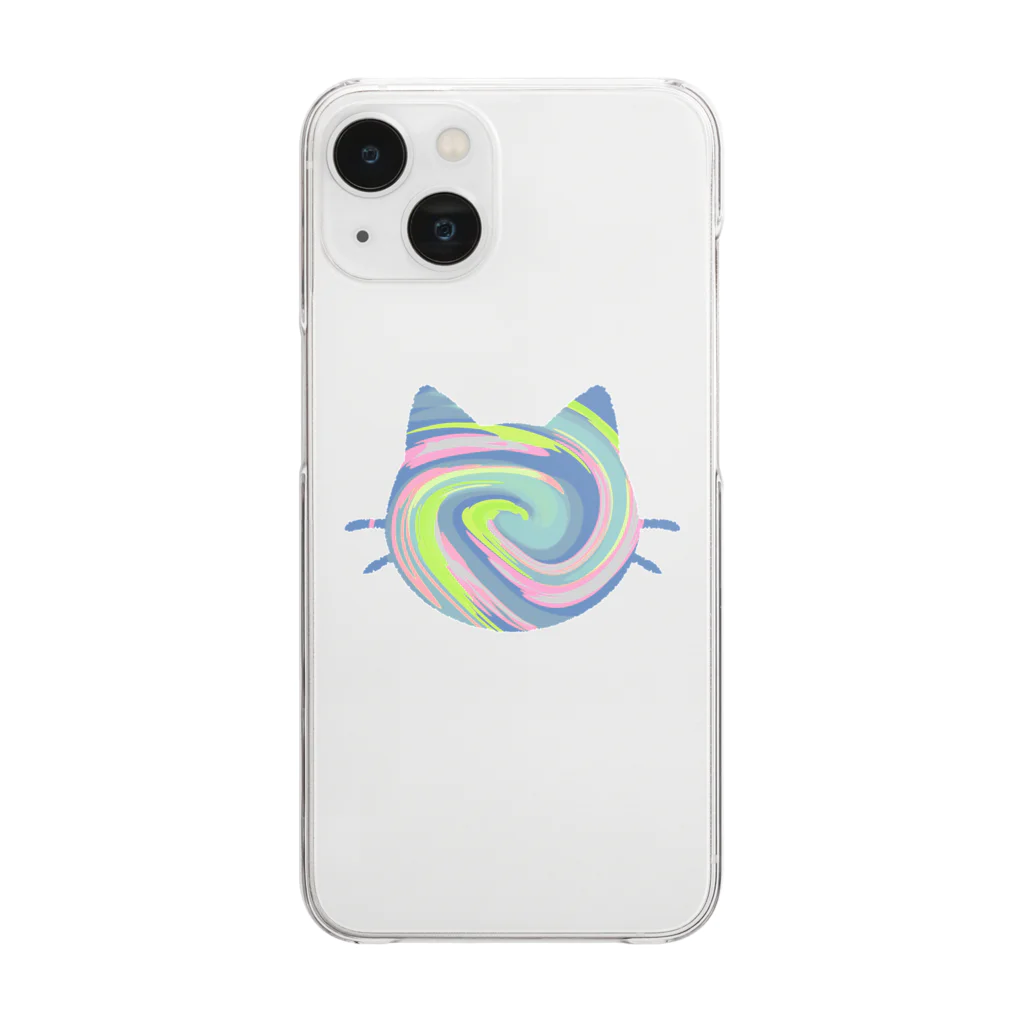 kurodaのマーブルねこ1 Clear Smartphone Case