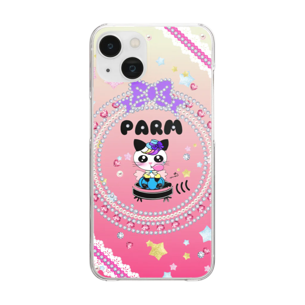 Hirarihiraの猫パンダのPARMちゃん Clear Smartphone Case