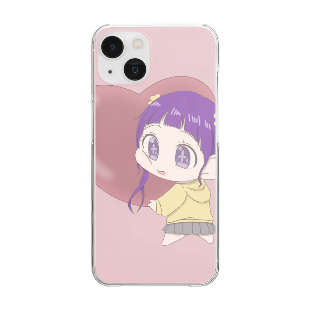 suzumisouの女の子 りんちゃん Clear Smartphone Case