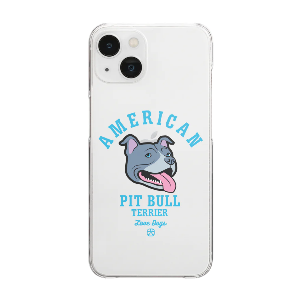 LONESOME TYPE ススのLove❤️Dogs（アメリカンピットブルテリア・青鼻） Clear Smartphone Case