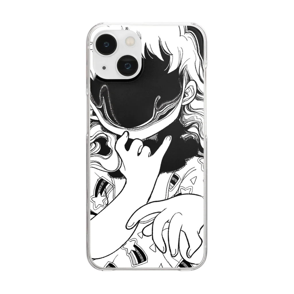 遠く静かな森の頬の元気いっぱい男の娘(裏) Clear Smartphone Case