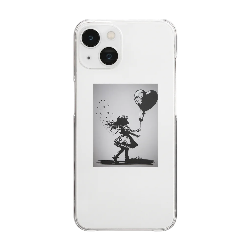 Moon公式ショップのAlice on Wall Street Clear Smartphone Case