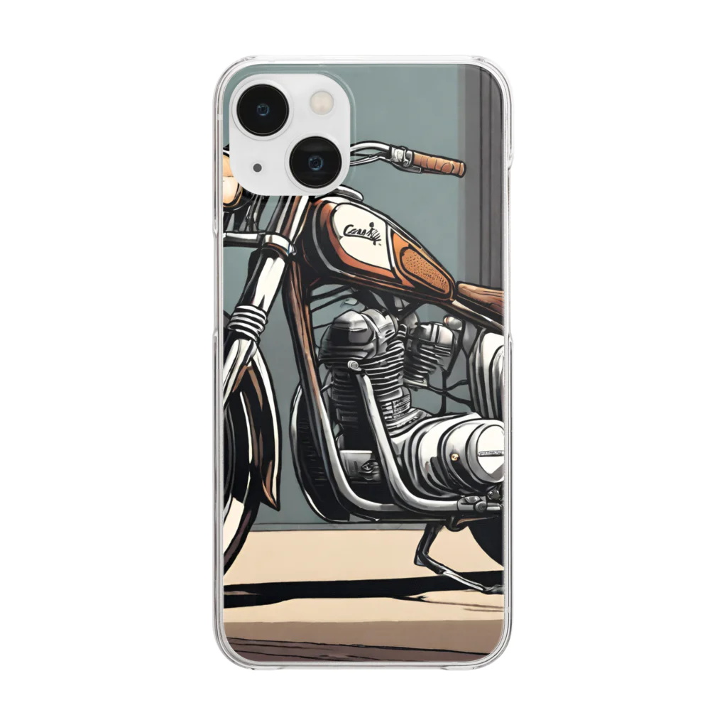 MORIXのクラッシクなバイクのグッツ Clear Smartphone Case