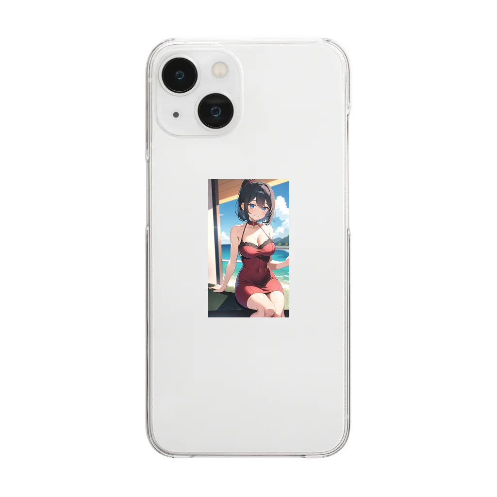 Makoto_Kawano Designのちょっぴりセクシーな女の子 Clear Smartphone Case