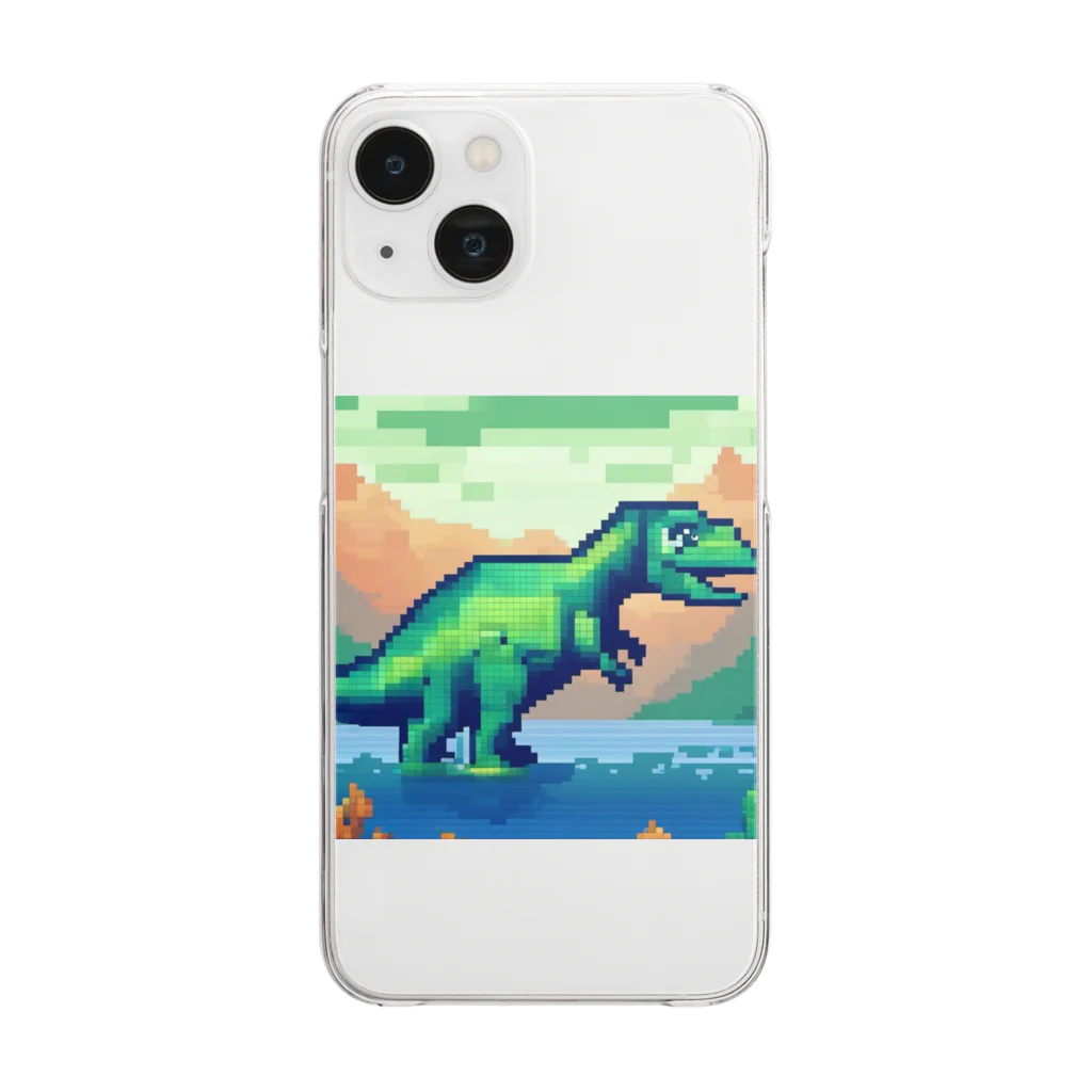 iikyanの恐竜58　ネプチュノサウルス Clear Smartphone Case