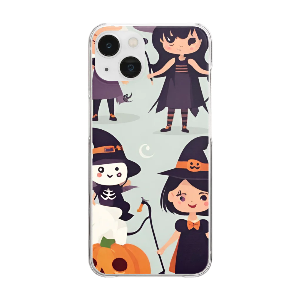 ワンダーワールド・ワンストップのかわいいたくさんのハローウィーンキャラクター③ Clear Smartphone Case