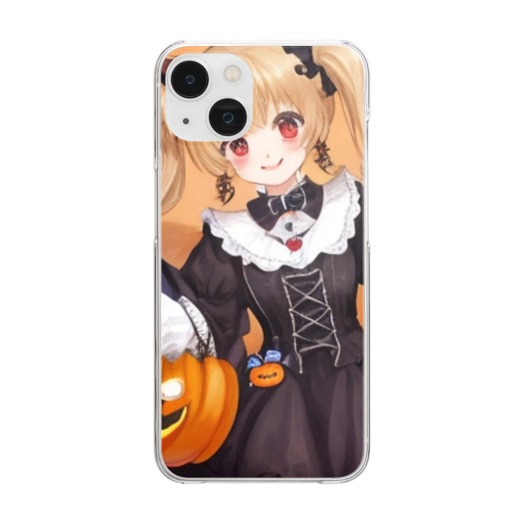 チワワ愛好家ショップのハロウィンマジック★チワワ魔女のひらめき Clear Smartphone Case