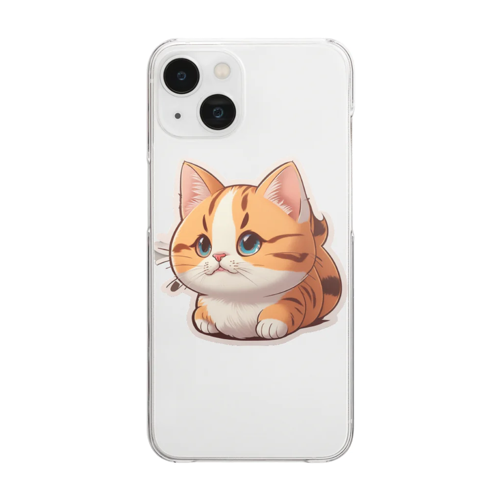 Auraのまん丸猫ちゃん Clear Smartphone Case