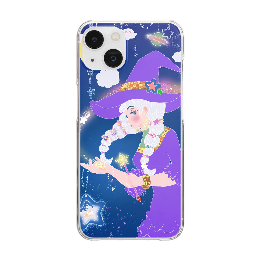 masumi520の魔法使いの女の子 Clear Smartphone Case