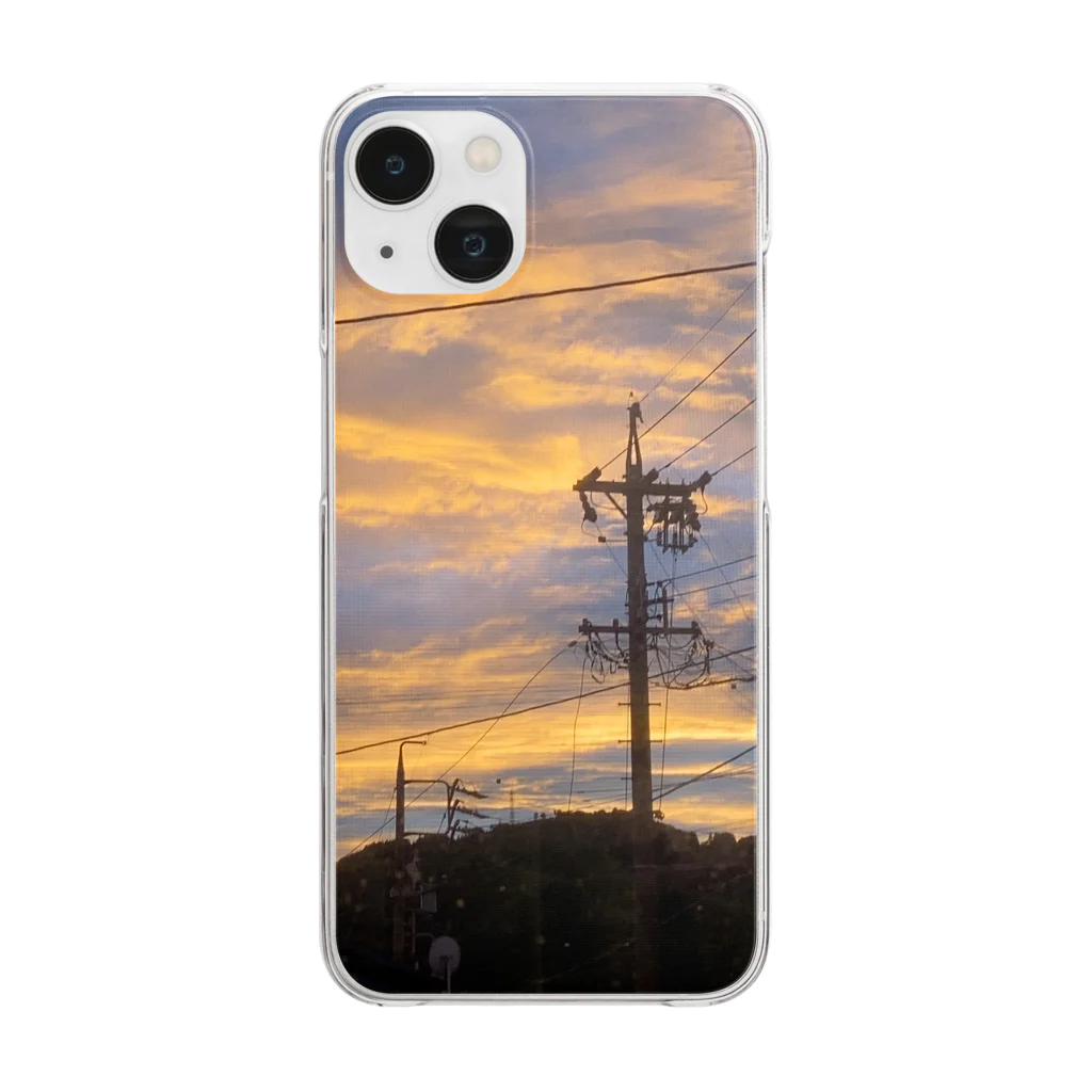 life photo goods shopの夕焼け Clear Smartphone Case