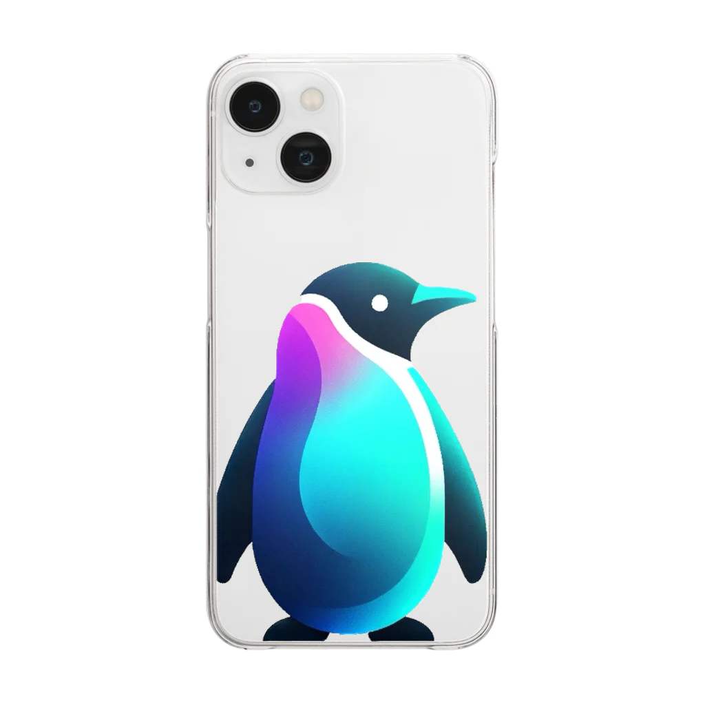 一人親方55歳FIREのスタイリッシュペンギン Clear Smartphone Case