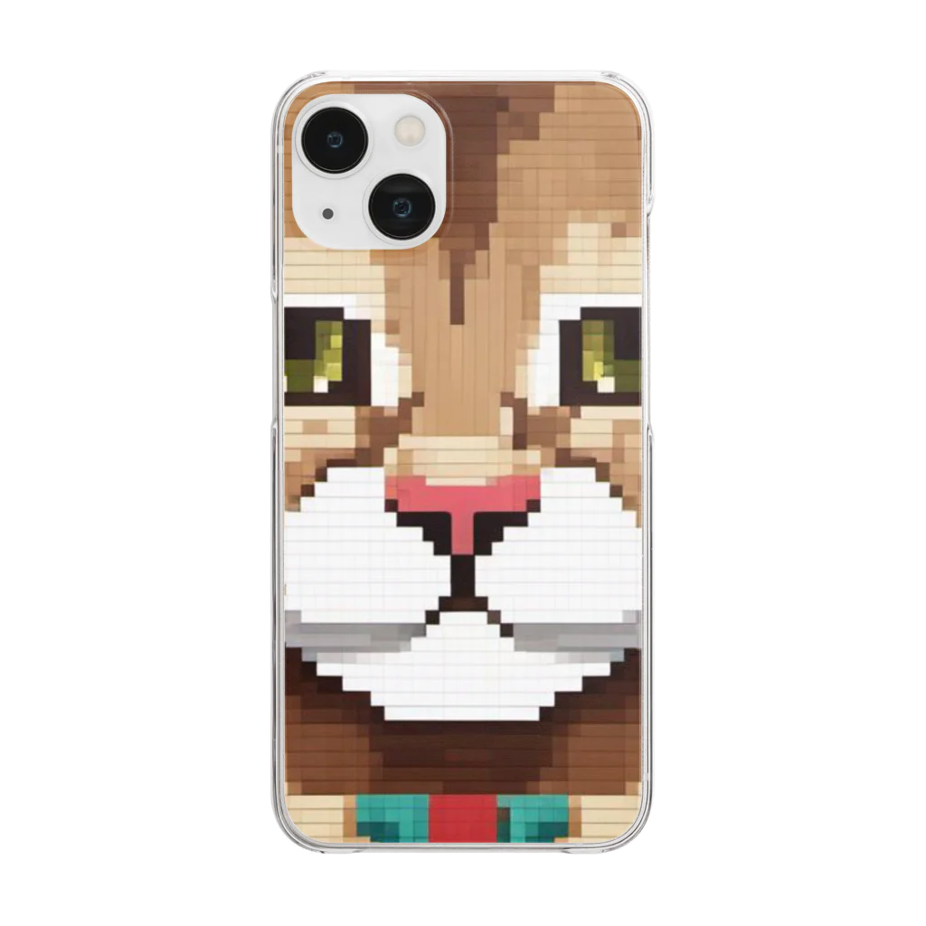 kindonesiaのドット絵のシンガプーラ Clear Smartphone Case