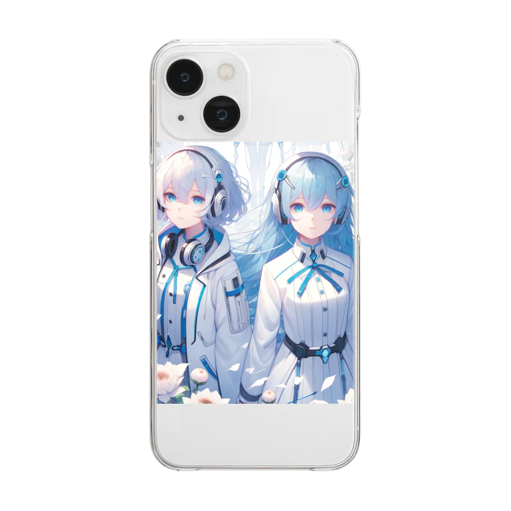 Sesilionのハーモニック・ブルーム Clear Smartphone Case