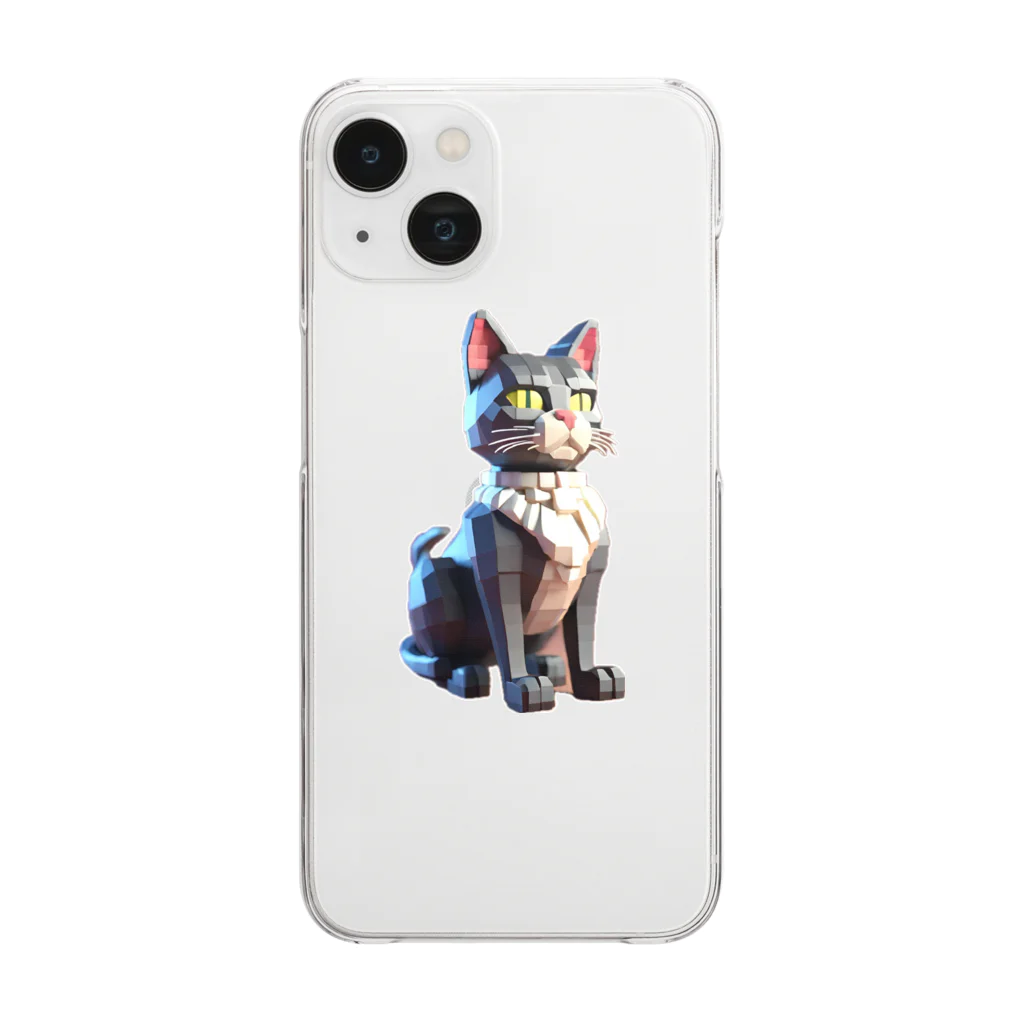 どどめの3D猫 Clear Smartphone Case