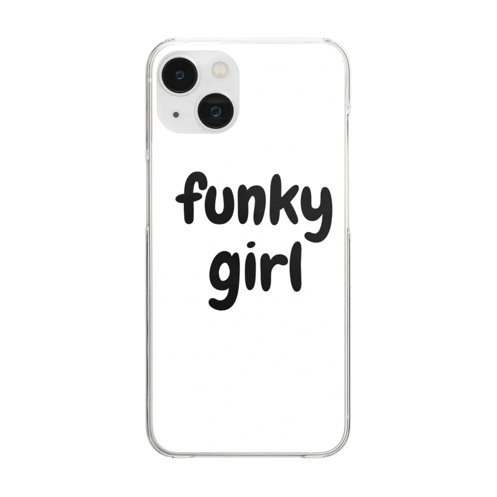 namonakyのファンキーガールシリーズ（ブラック） Clear Smartphone Case