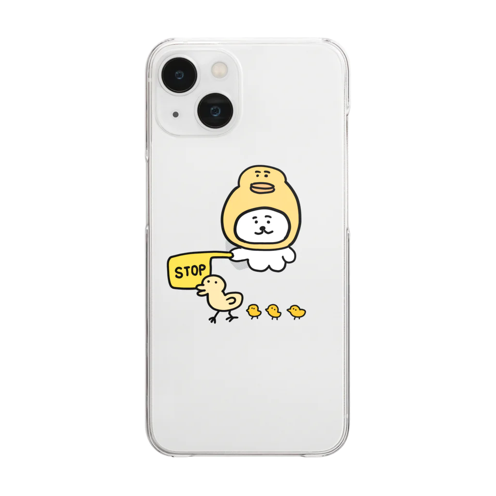 けちゃっぷごはんのお店の見守るねこ Clear Smartphone Case