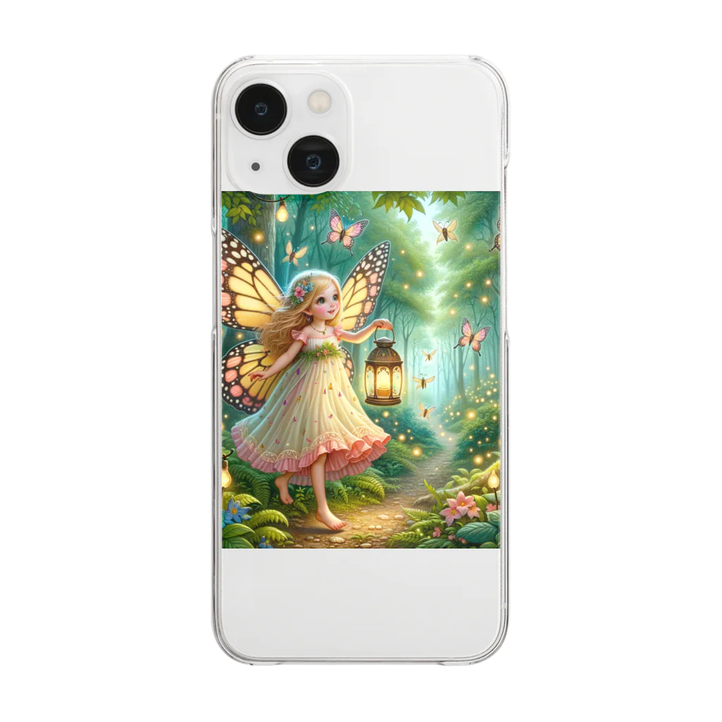 uyuyoshieの妖精　女の子 Clear Smartphone Case