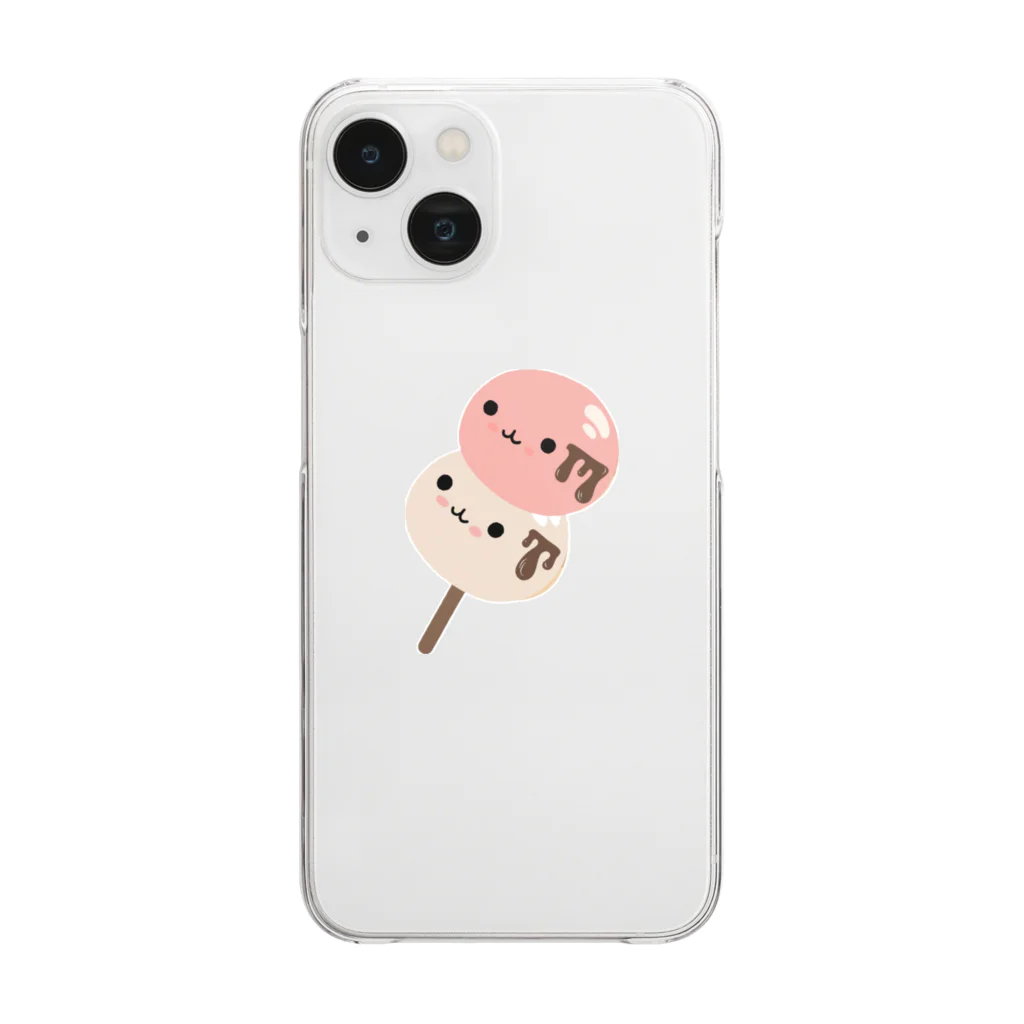 みたらし団子のふたたまちゃんのみたらし団子のふたたまちゃん Clear Smartphone Case