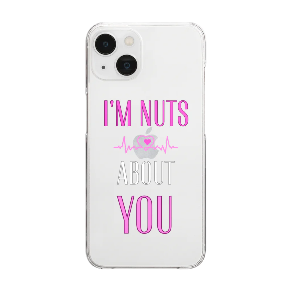 Design_Lab_Lycorisのi'm nuts about you(私はあなたに夢中です) クリアスマホケース