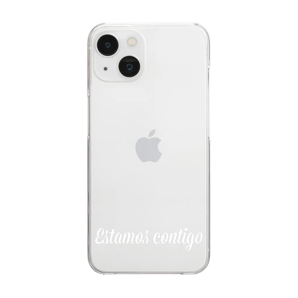 Estamos contigoのWHITE LOGO Clear Smartphone Case