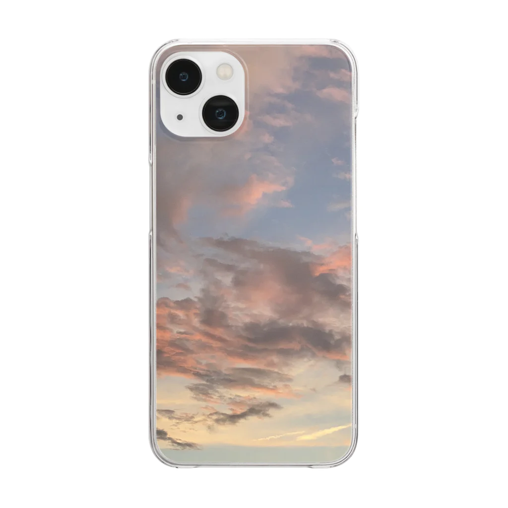 ゆるりの夕焼け Clear Smartphone Case