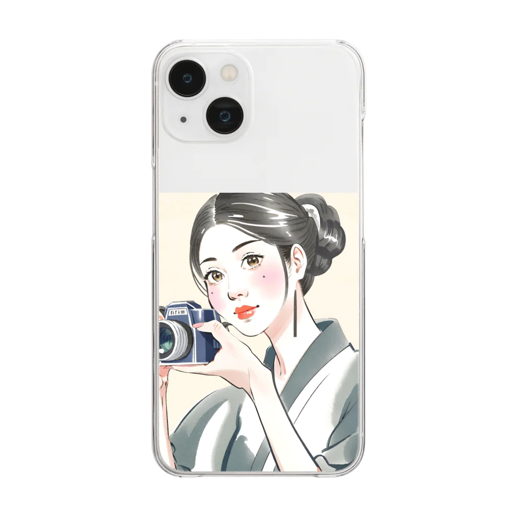 etwoshopの和美さん写真を撮る Clear Smartphone Case