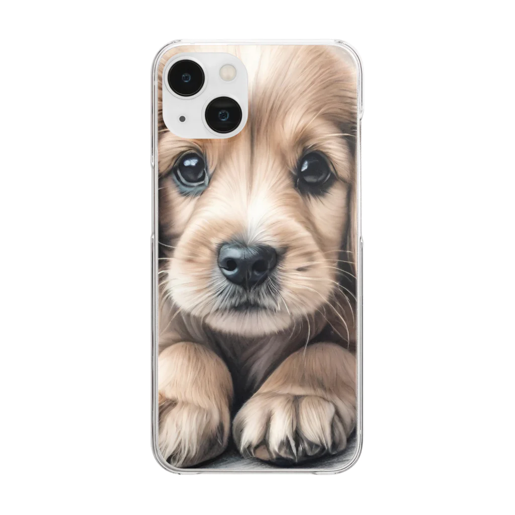 つぶらな瞳の子犬グッズ屋さんのつぶらな瞳の可愛い子犬② Clear Smartphone Case