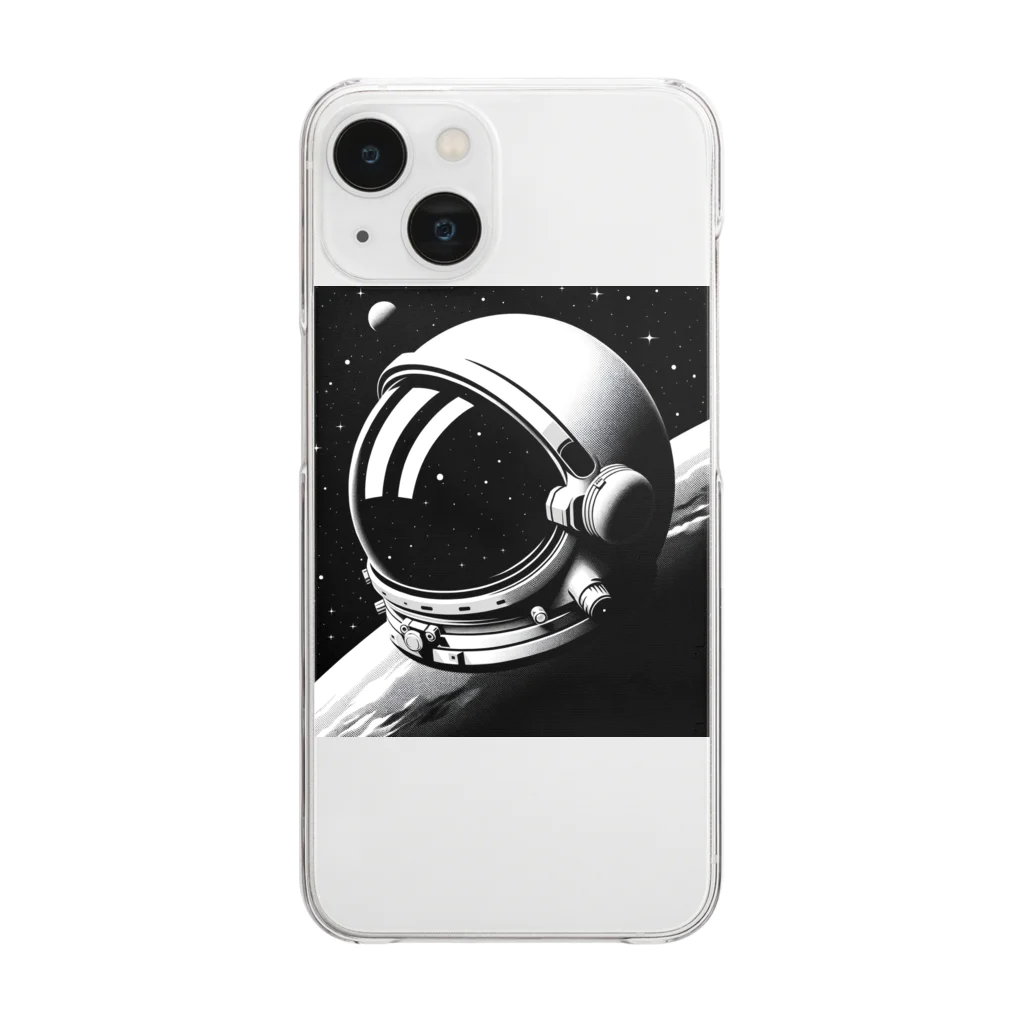 seiya_CosmicPioneerの宇宙飛行士の眼差し Clear Smartphone Case