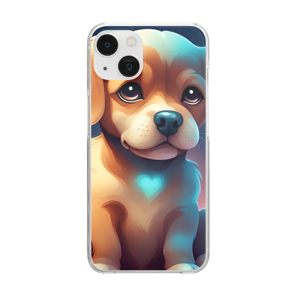 Caracolesｰカタツムリｰのかわいい犬 Clear Smartphone Case