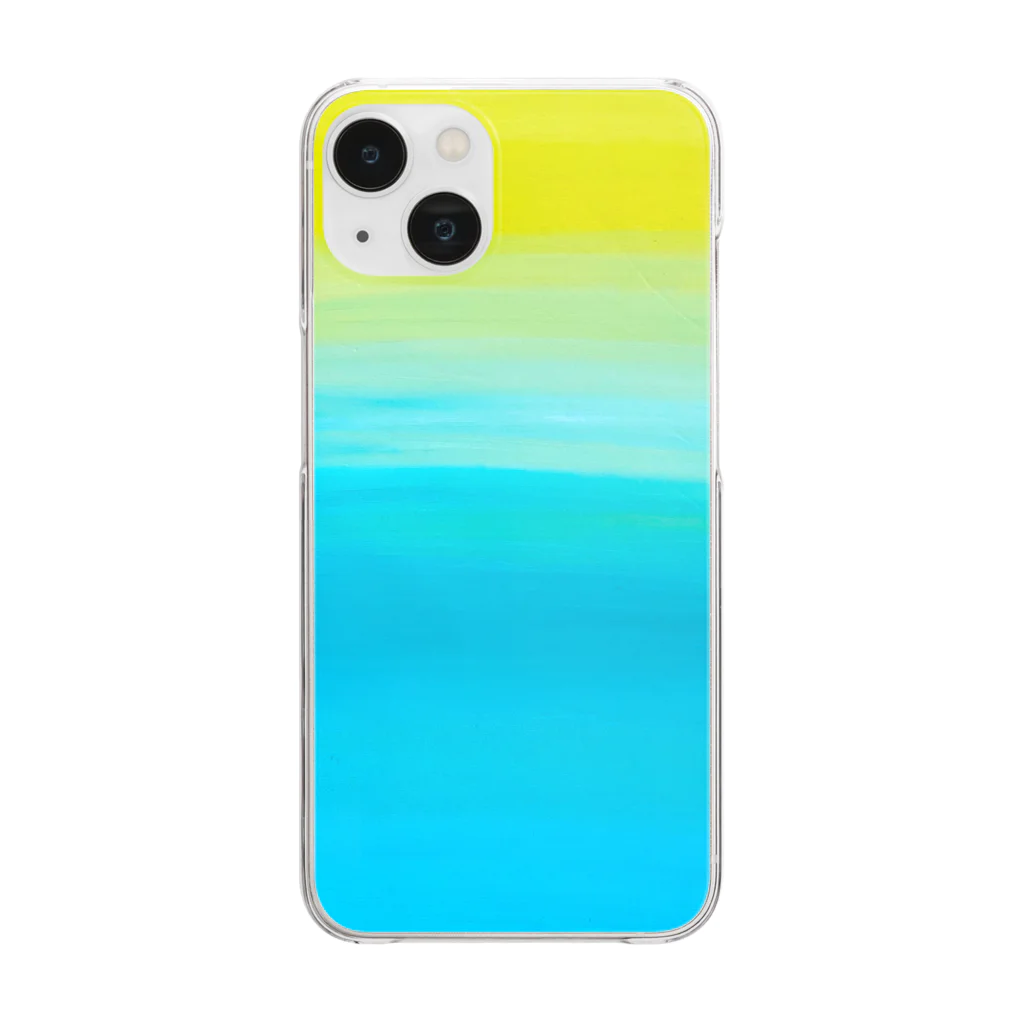 color me color worldのすいへいせん Clear Smartphone Case
