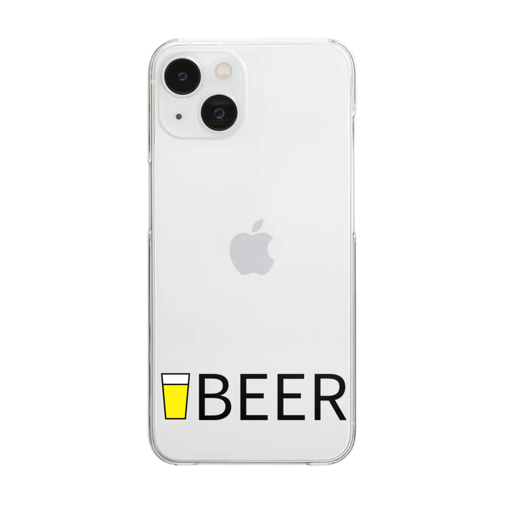 BEERのビール_ロゴ(透過) Clear Smartphone Case