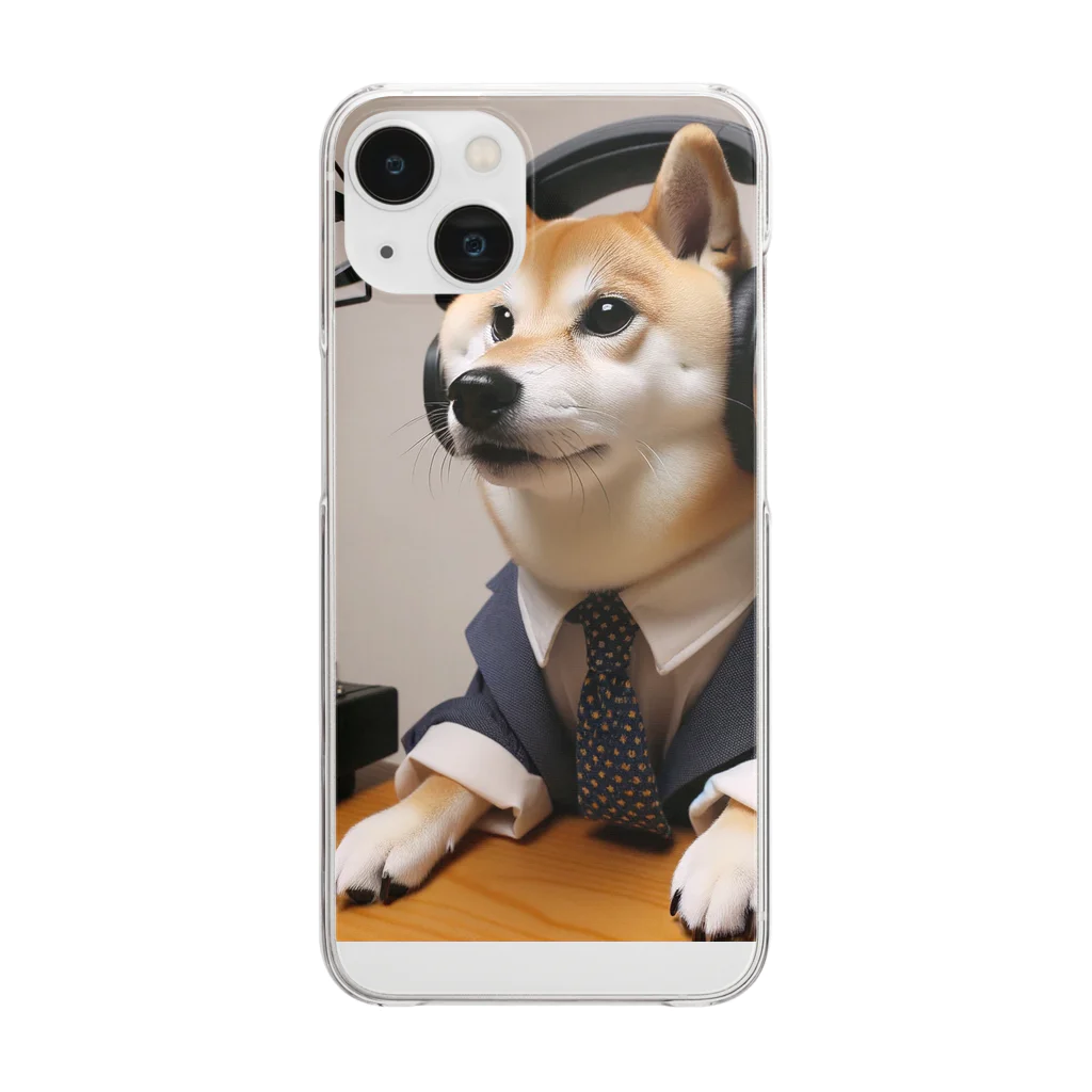 0416artの柴犬ラジオ Clear Smartphone Case