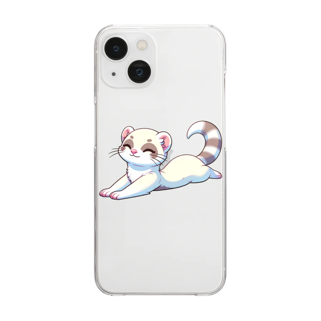 べっち©︎ののんびりフェレットちゃん🐾 Clear Smartphone Case