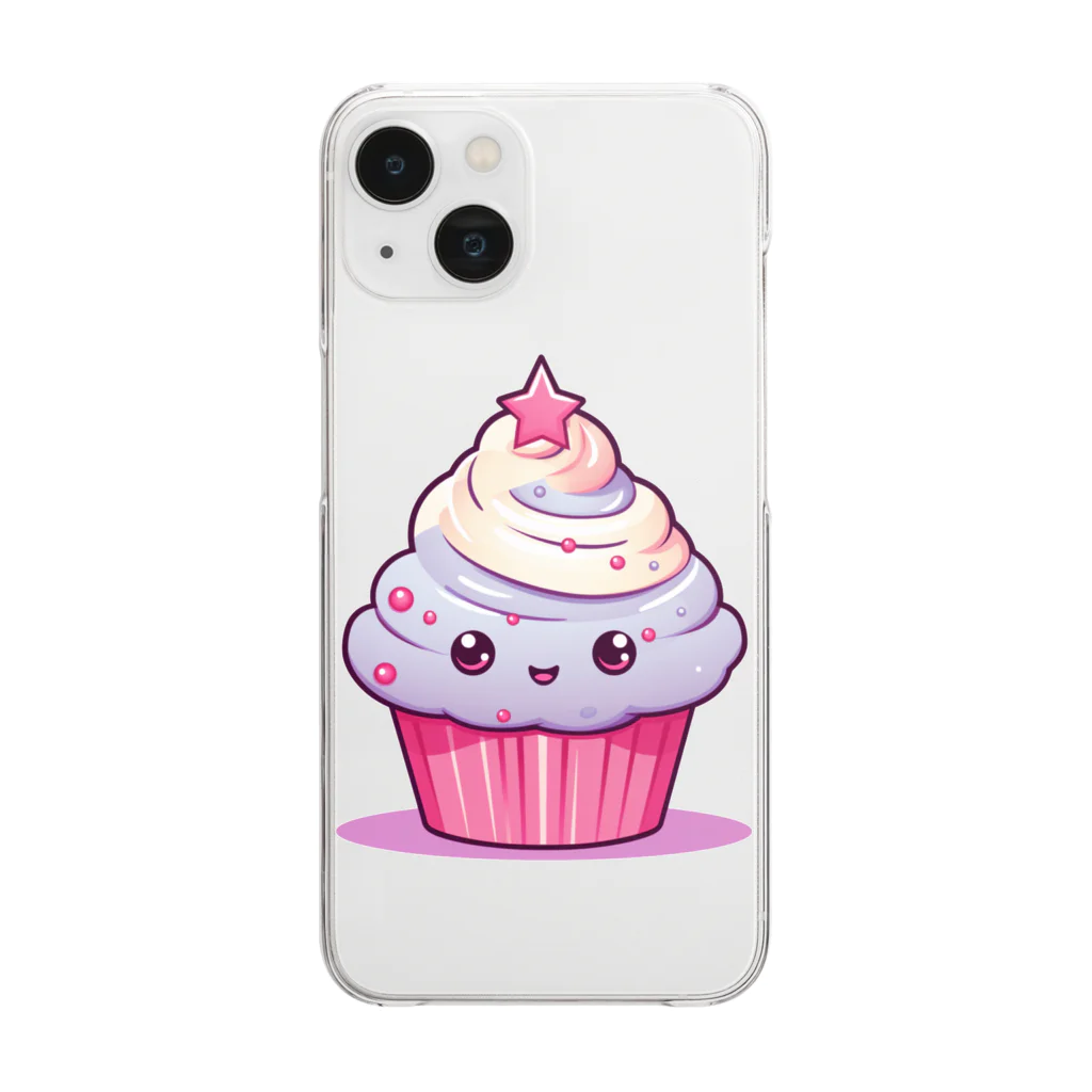 Vasetti_pressの可愛いカップケーキ Clear Smartphone Case