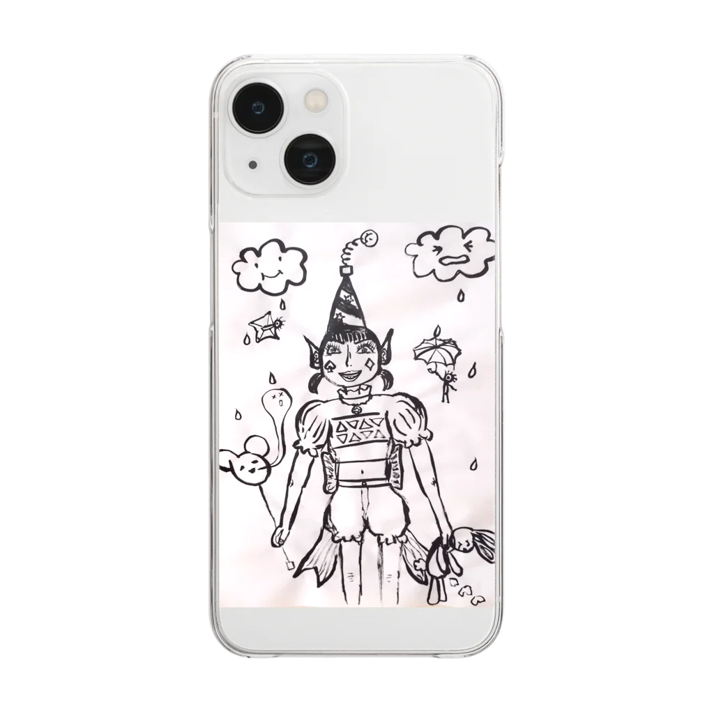 結社黒猫の遊園地のピエロ Clear Smartphone Case