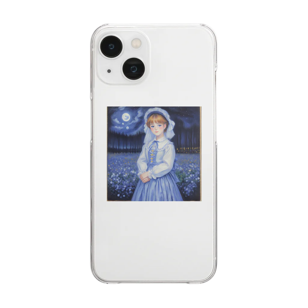 ZZRR12の月と共に輝く美女 Clear Smartphone Case