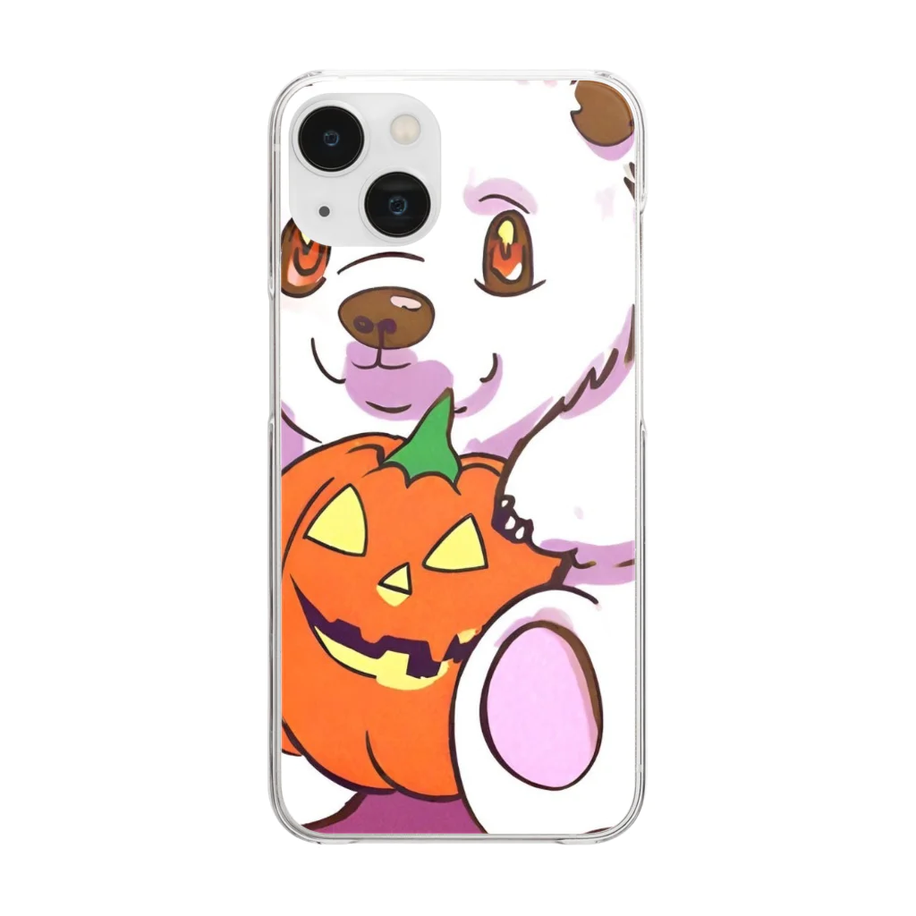 アルト&ウィズのハロウィンクマちゃん🎃 Clear Smartphone Case