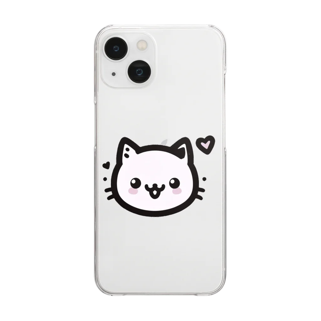 終わらない夢🌈の可愛いにゃんこ🐱💞 Clear Smartphone Case