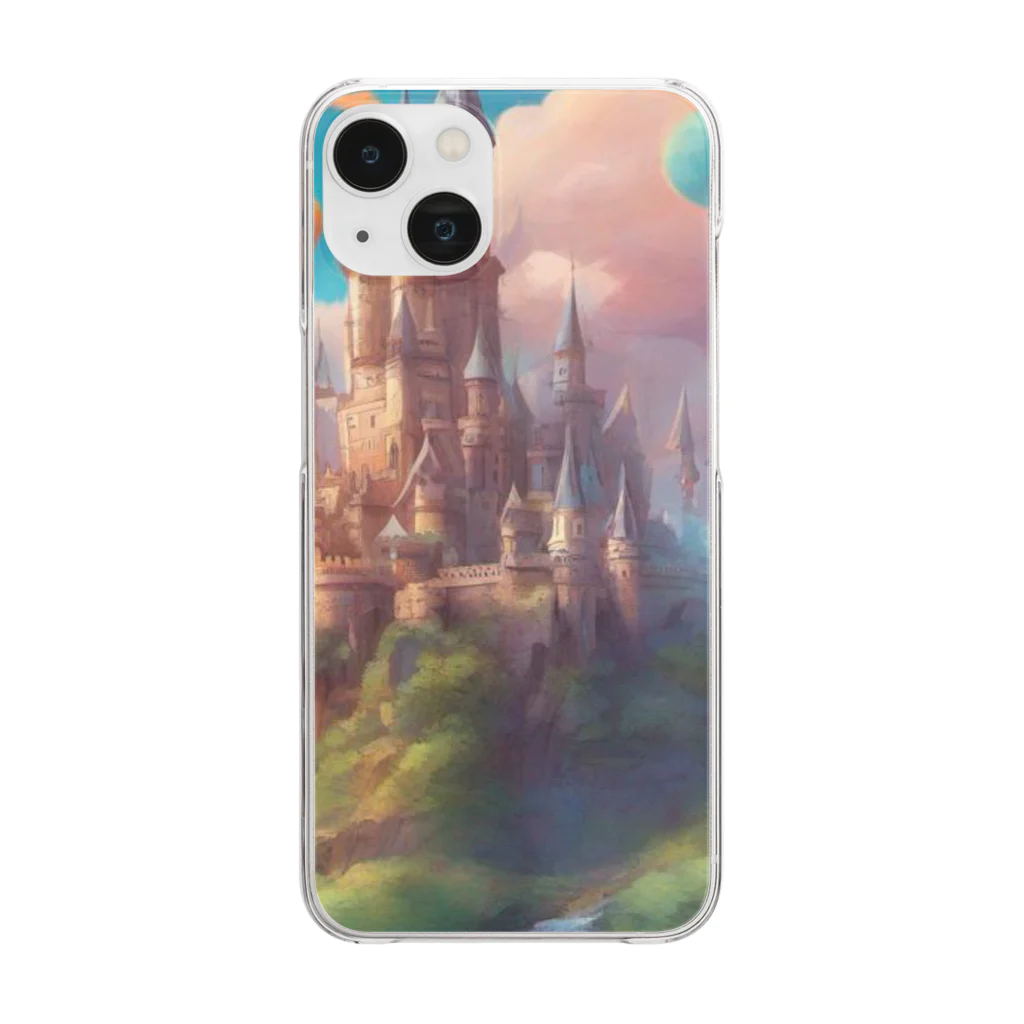 G7のショップの幻想の楽園  Fantasy Haven Castle Clear Smartphone Case