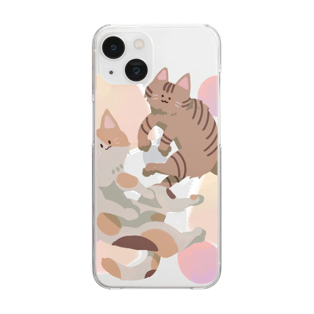 にゃんころのにゃんころず Clear Smartphone Case