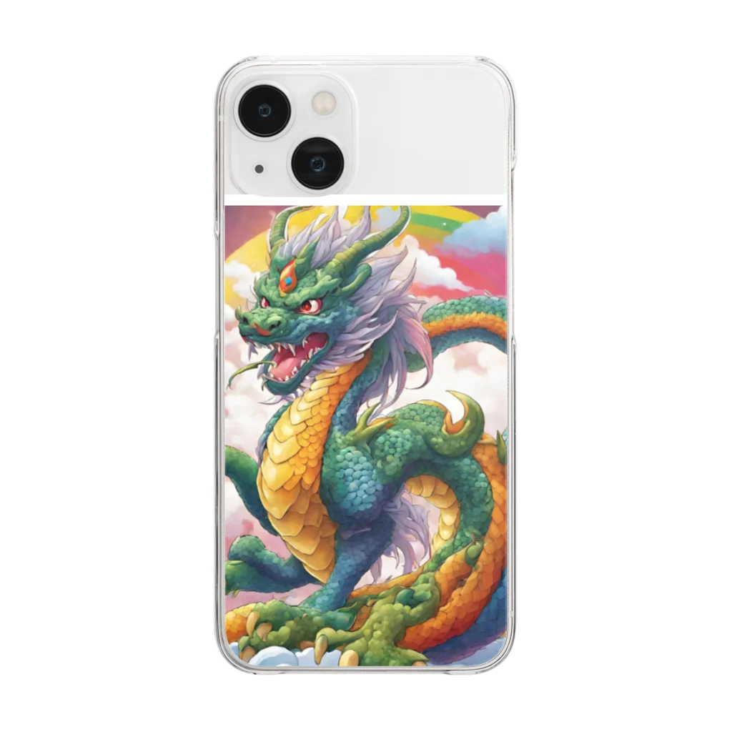 Ryu76 shopの虹龍 Clear Smartphone Case