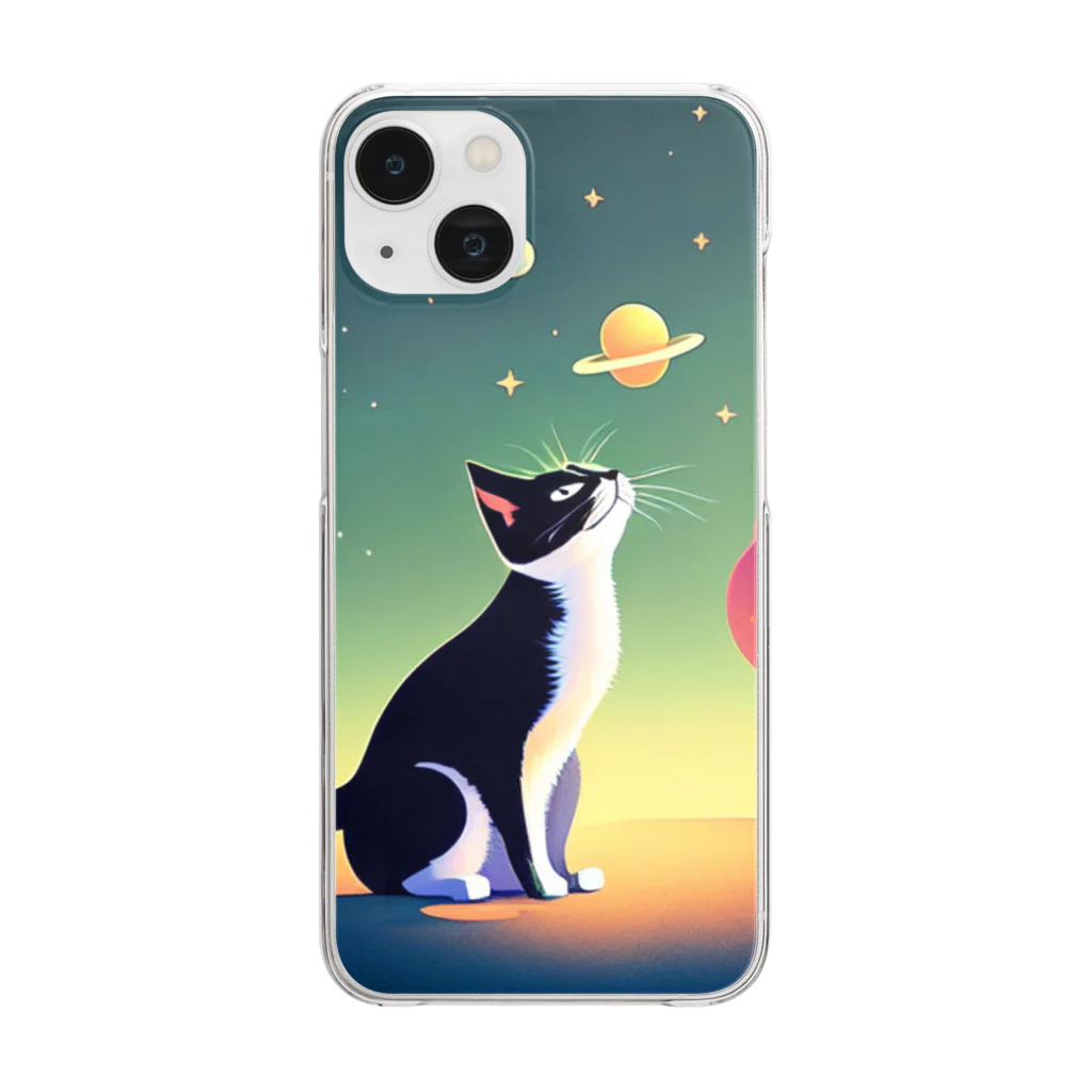 那須モバイル店のビジュアルな猫 Clear Smartphone Case