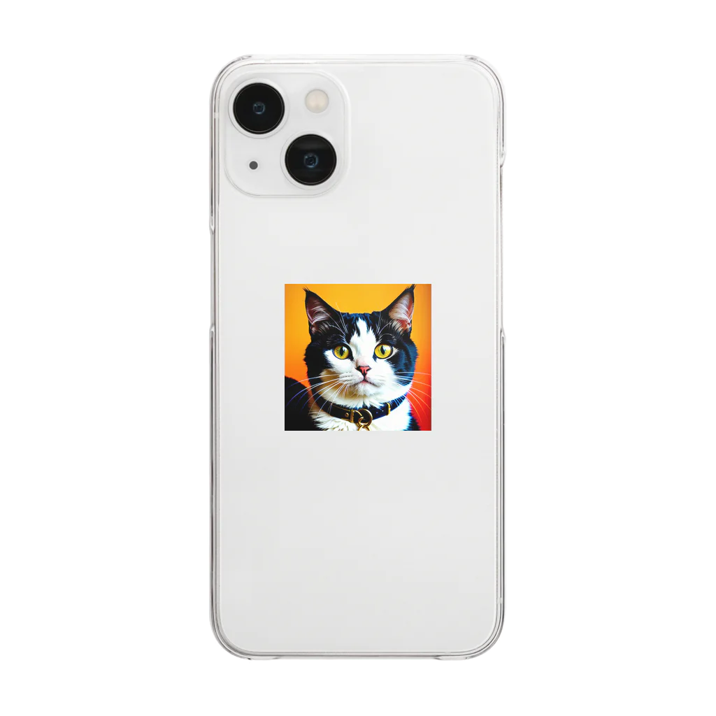 抹茶ラテの普通の猫 Clear Smartphone Case