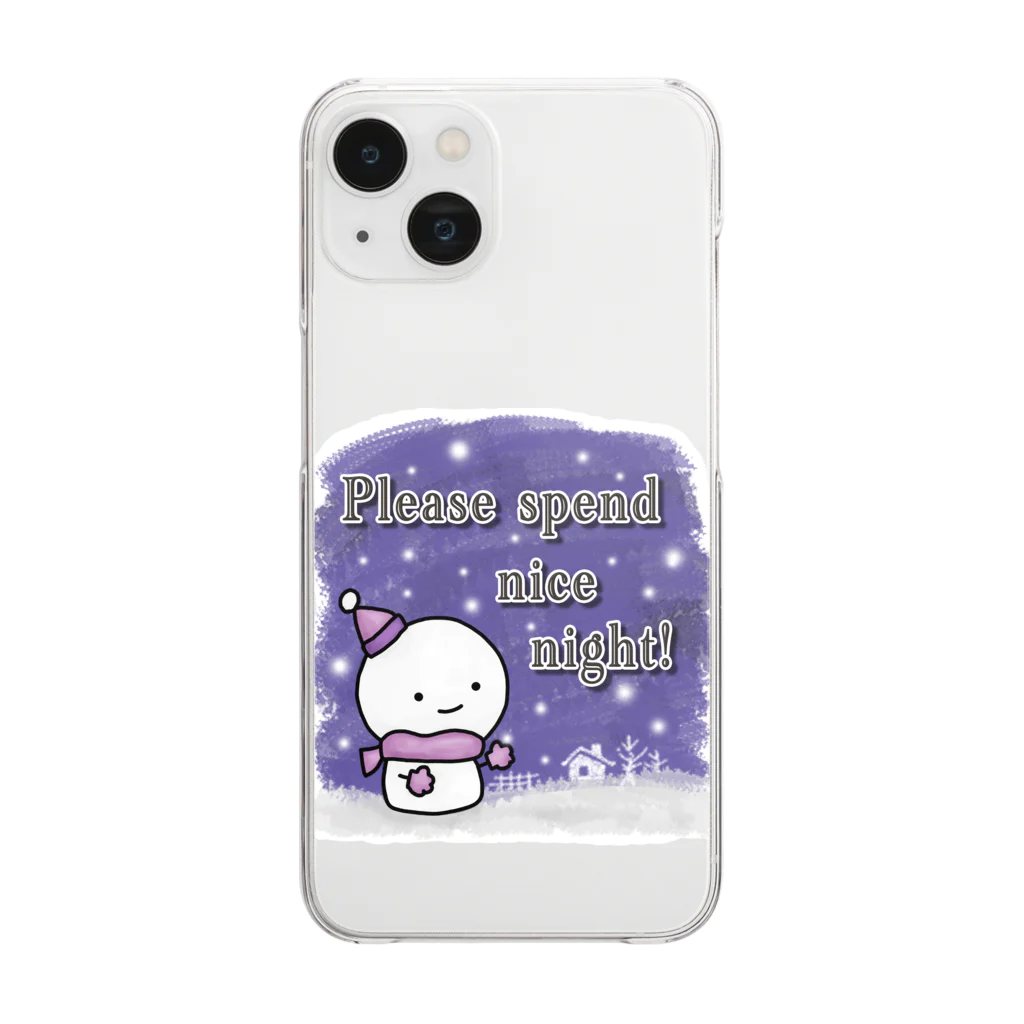 sari'sのPlease spend nice night!/ステキな夜をお過ごし下さい! Clear Smartphone Case