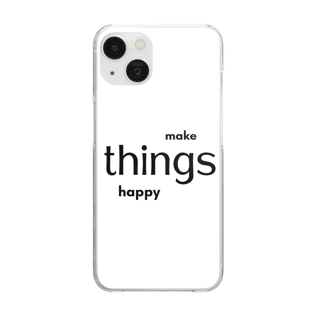 HanaeのMake things happy Clear Smartphone Case