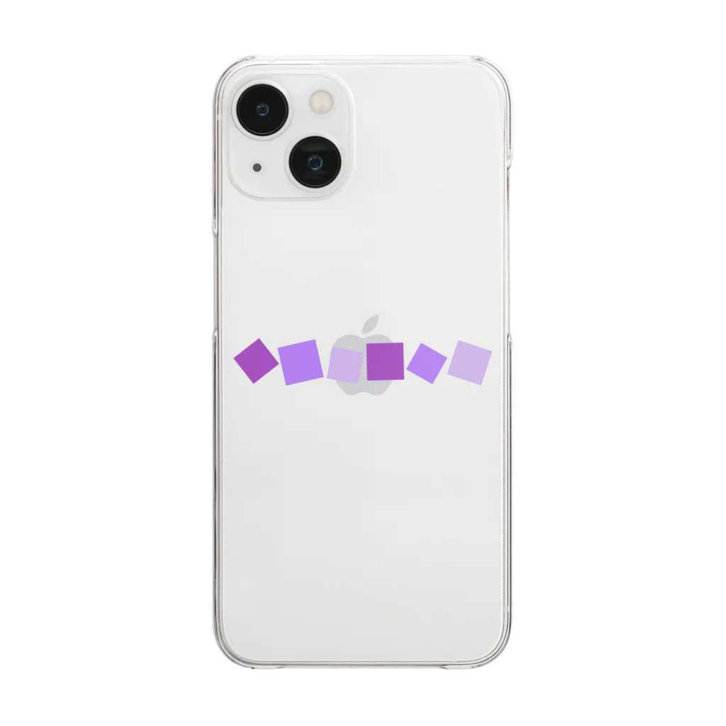 つきしょっぷの紫色の四角形 Clear Smartphone Case