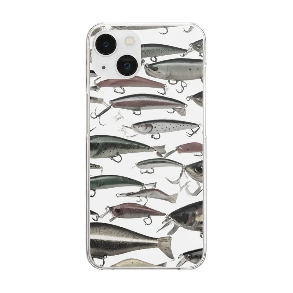No Fishing No Life のルアーコレクション3ルアー Clear Smartphone Case