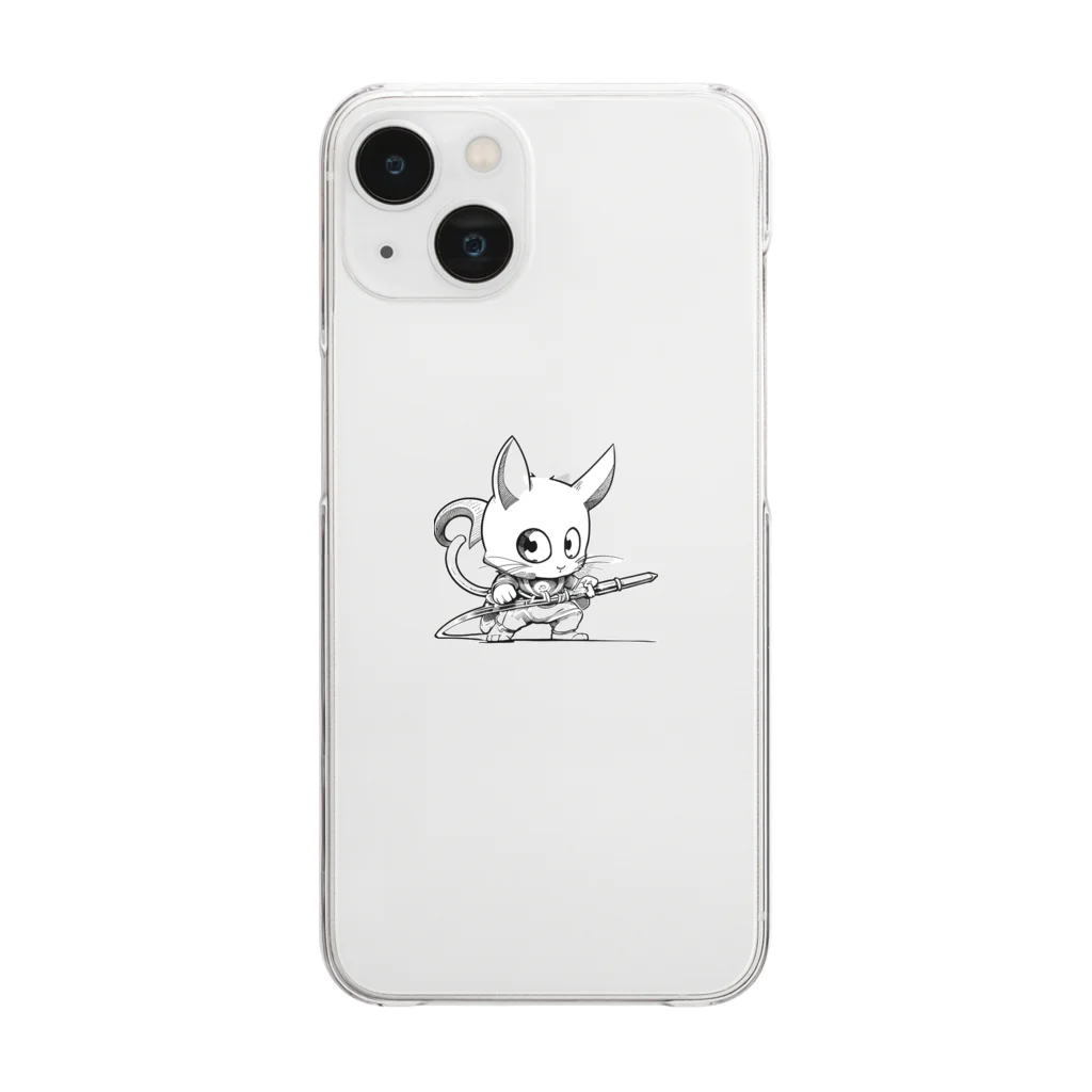 TACHAMARUのネズミのクイル Clear Smartphone Case