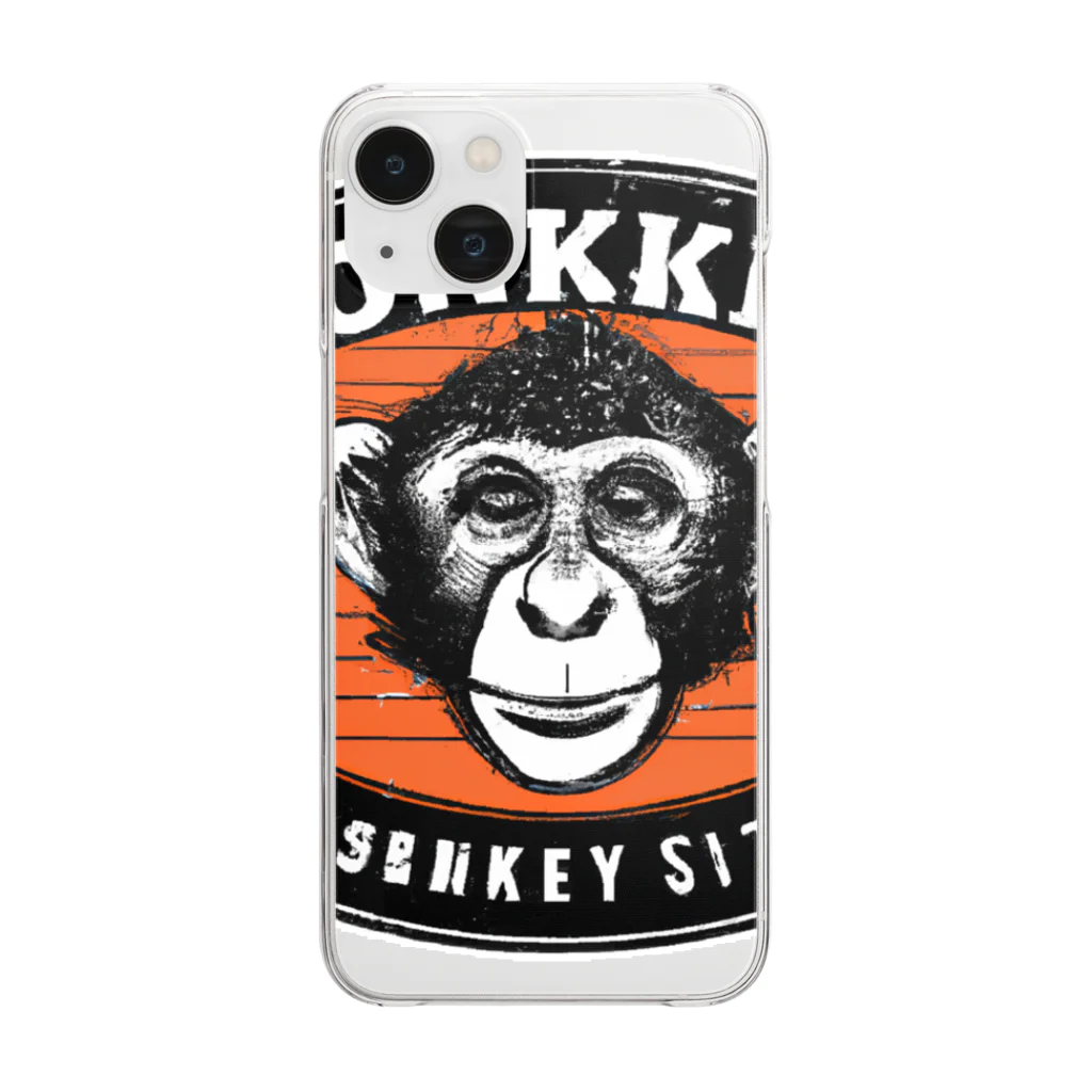 猿人★ロックの猿人ロック　ロゴ Clear Smartphone Case