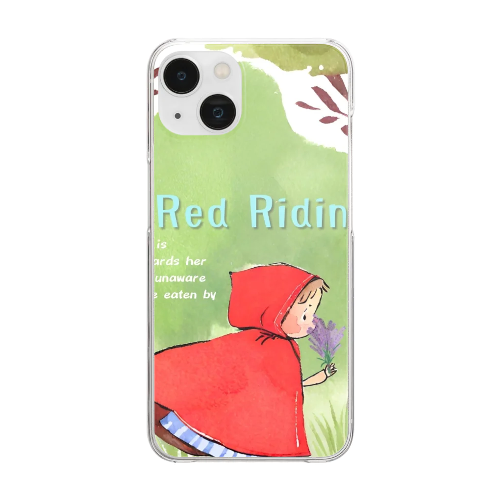 petitringo -プチリンゴ-のおばあさんのお家へ向かう赤ずきんちゃん Clear Smartphone Case